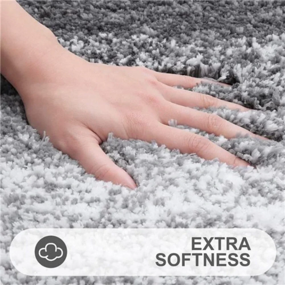 Soft and Absorbent Microfiber Bath Mat Gray NWT